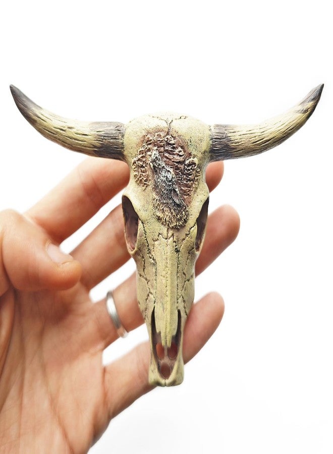 Anranmm Aquarium Decorations Cattle Skull Fish Tank Decor Bearded Dragon Tank Decor Ornaments Reptiles Hideouts Decorations Small Animal Cage Accessories Habitat Décor for Geckos Lizards Snakes - Image 1